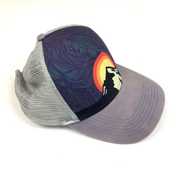Jackson Hole Wyoming WY Trucker Hat Cap Snapback Cap Gray Mesh Multicolor Duckco - Picture 3 of 9
